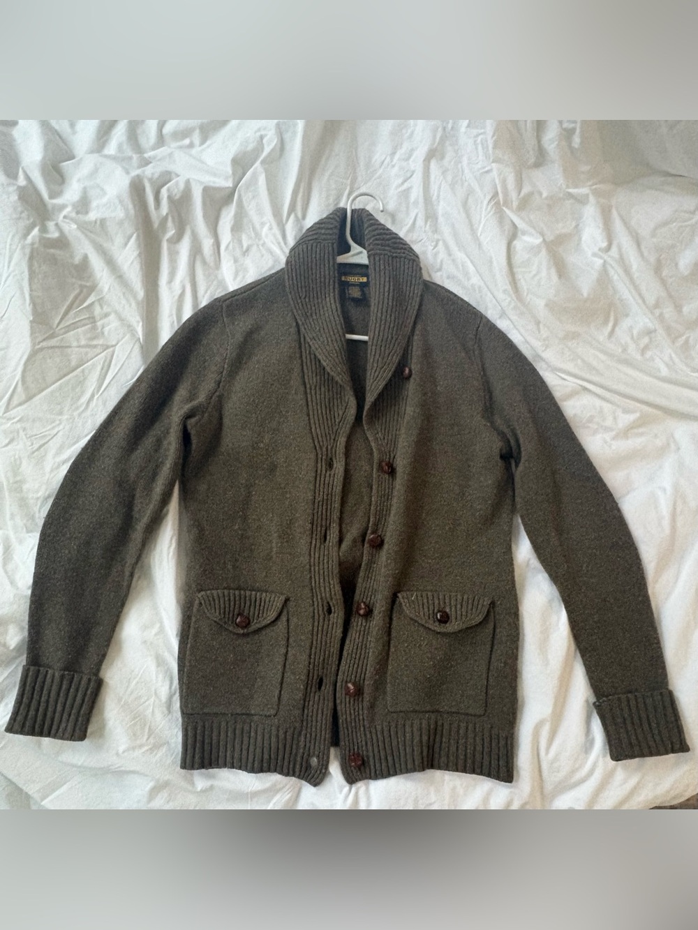 Ralph Lauren Shetland Wool Shawl Collar Cardigan size L